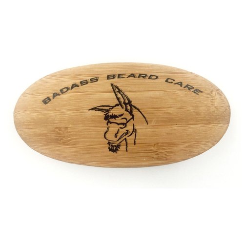 Badass Beard Care Beard Brush for Men - 100% Pure Boars Hair Bristles, Lightweight Bamboo Handle, Perfect Size for a Beard