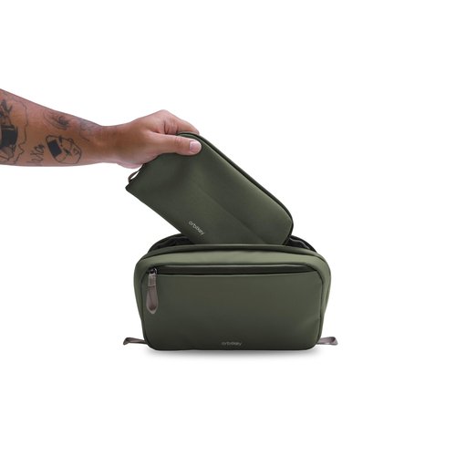 Orbitkey 2-in-1 Tech Accessory Pouch with Detachable Slim Sleeve – Travel Electronics Organizer for Cables, Chargers, Earbuds, Power Bank – Compact Gadget Bag & Portable Tech Storage Case (Olive)