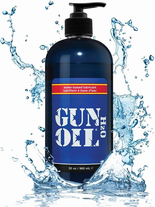 Gun Oil Water-Based Lubricant - 32 Ounce Premium Personal Lube | Long-Lasting, Hypoallergenic & Condom Safe