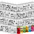 Halloween Plastic Cups with Lids & Straws - 48 Pack, Ghost & Bat Designs
