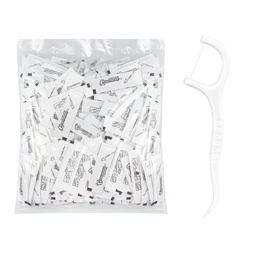 Kingbzis Individually Wrapped Floss Picks - 500 Count Dental Floss Bulk,Tooth Floss Picks for Teeth,Oral Care in Travel,Restaurants,Hotel and Office