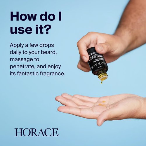 HORACE Beard Oil for Men - Lemon & Mint Conditioner with Argan Oil - Gentle Care for All Skin Types - 1 fl. oz