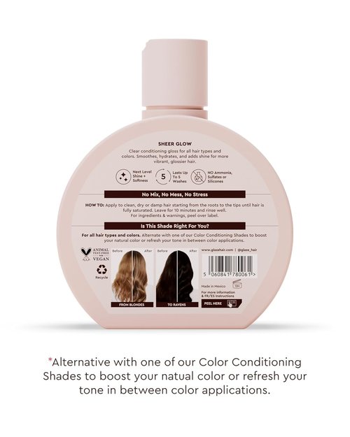 Glaze Supergloss Clear Hair Gloss Mini - Adds Mirror Shine, Smooths & Improves Damaged Hair - 1.7 oz Travel Size