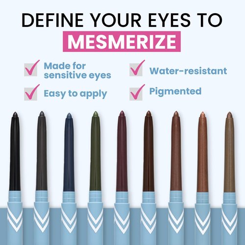 PRIME PROMETICS PrimeEyes Glide Eyeliner - Waterproof, Long-Lasting Gel Crème for Mature Women | Mocha Shimmer