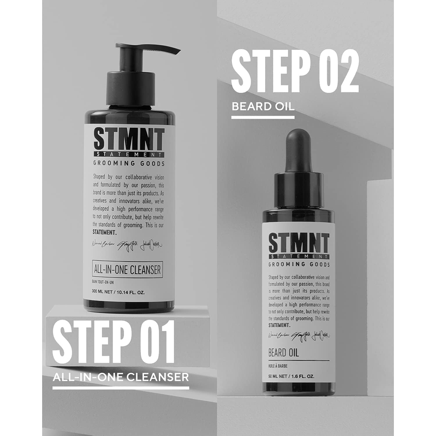 STMNT Grooming Goods Daily Cleanser - All-In-One Formula with Activated Charcoal & Menthol, Sulfate-Free