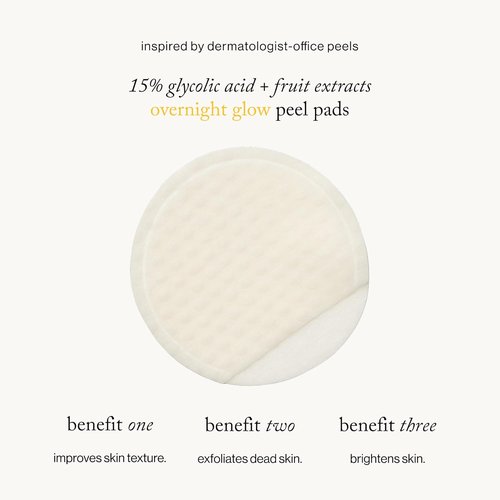 Goop Beauty 15% Glycolic Acid Exfoliating Pads - Professional-Grade Peel for Glowing Skin | Paraben & Silicone Free | 4 Pack