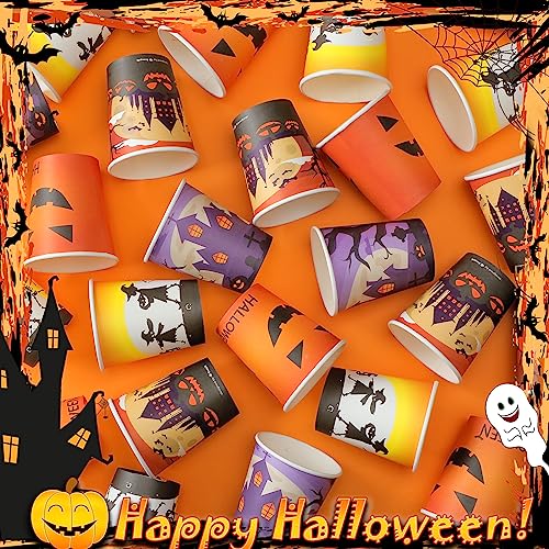 Halloween Disposable Paper Cups - 9 oz, Pack of 240 for Hot Cold Drinks