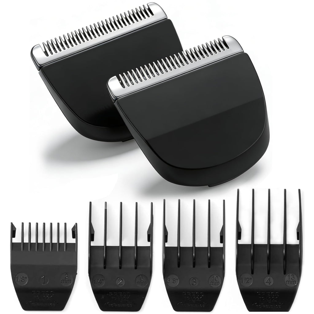 Wahl Peanut Clipper Blades - 2 Pack Professional Replacement Blades with 4 Guards | Smooth Cutting, Black