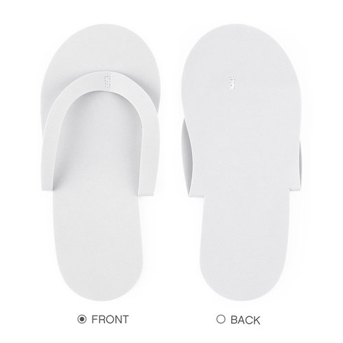 Geyoga 48 Pairs Disposable Pedicure Slippers Foam Disposable Spa Flip Flops Pedicure Shoes for Women Salon Nail Spa (White)