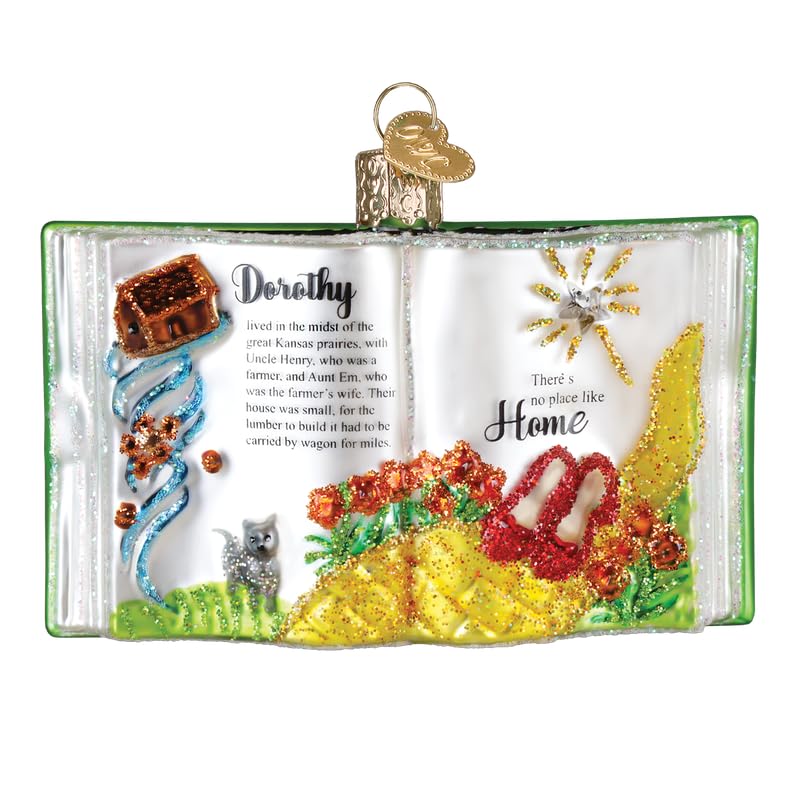 The Wonderful Wizard of Oz Book Glass Ornament - Handcrafted Holiday Decoration, Oz Literary Collectible