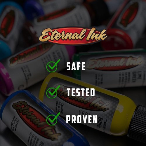Eternal Ink Lipstick Red Tattoo Ink - 1 oz - Vibrant Red for Tattoos, Smooth Flow, Fade-Resistant - Ideal for All Skin Tones, Vegan and Sterile for Professional Tattoo Artists and Beginners