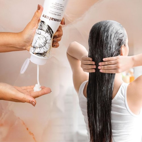 Skiennix Hair Protein - Formaldehyde-Free Smoothing Treatment with Coconut Oil & Shea Butter | Deep Repair & Frizz Control