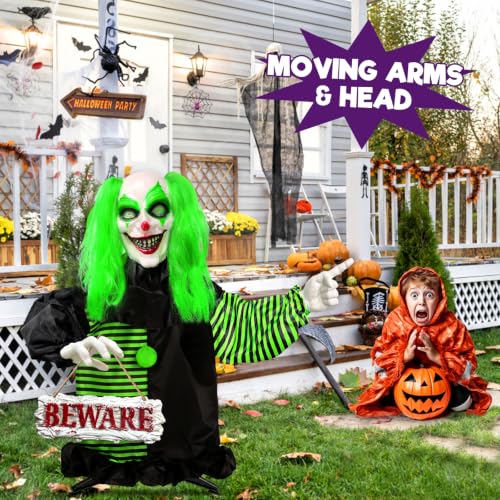 3 Ft Halloween Animatronics Yard Decorations Outdoor Standing Scary