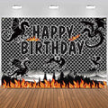 Dragon Backdrop Banner for Birthday Party Decorations - 70 x 47 Inches