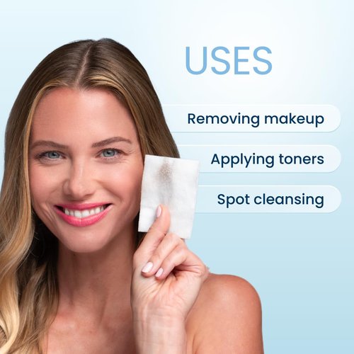 Clean Skin Club Cloud Pads, Ultra-Soft & Thick Face Pads, 100% Organic Cotton Dermatologist-Approved Makeup Remover and Toner Applicator, Sensitive-Skin Safe, 60 Count (Pack of 1)