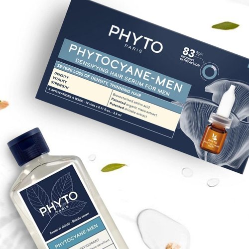 PHYTO PHYTOCYANE Men’s Invigorating Shampoo - Hair Thinning Treatment, 8.45 fl. oz.
