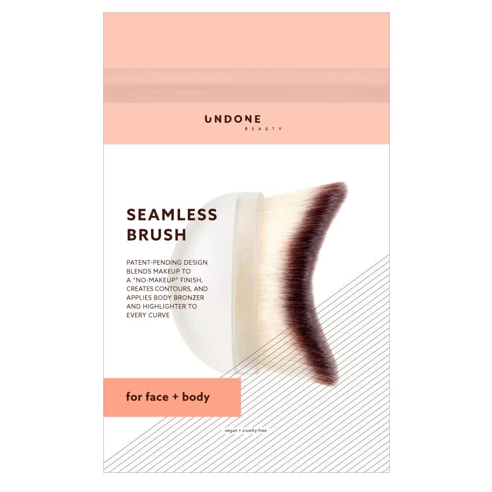 Undone Beauty Seamless Palm Brush - Soft Bristles for Highlighting, Contouring & Buffing | Vegan & Cruelty-Free