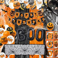 Halloween Birthday Party Decorations Set with Banner Balloons & Webs
