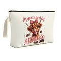 ARPTCN Highland Scottish Cow Makeup Bag - Highland Cow Themed Gifts for Girls Mom Women, Cosmetic Travel Bags for Women
