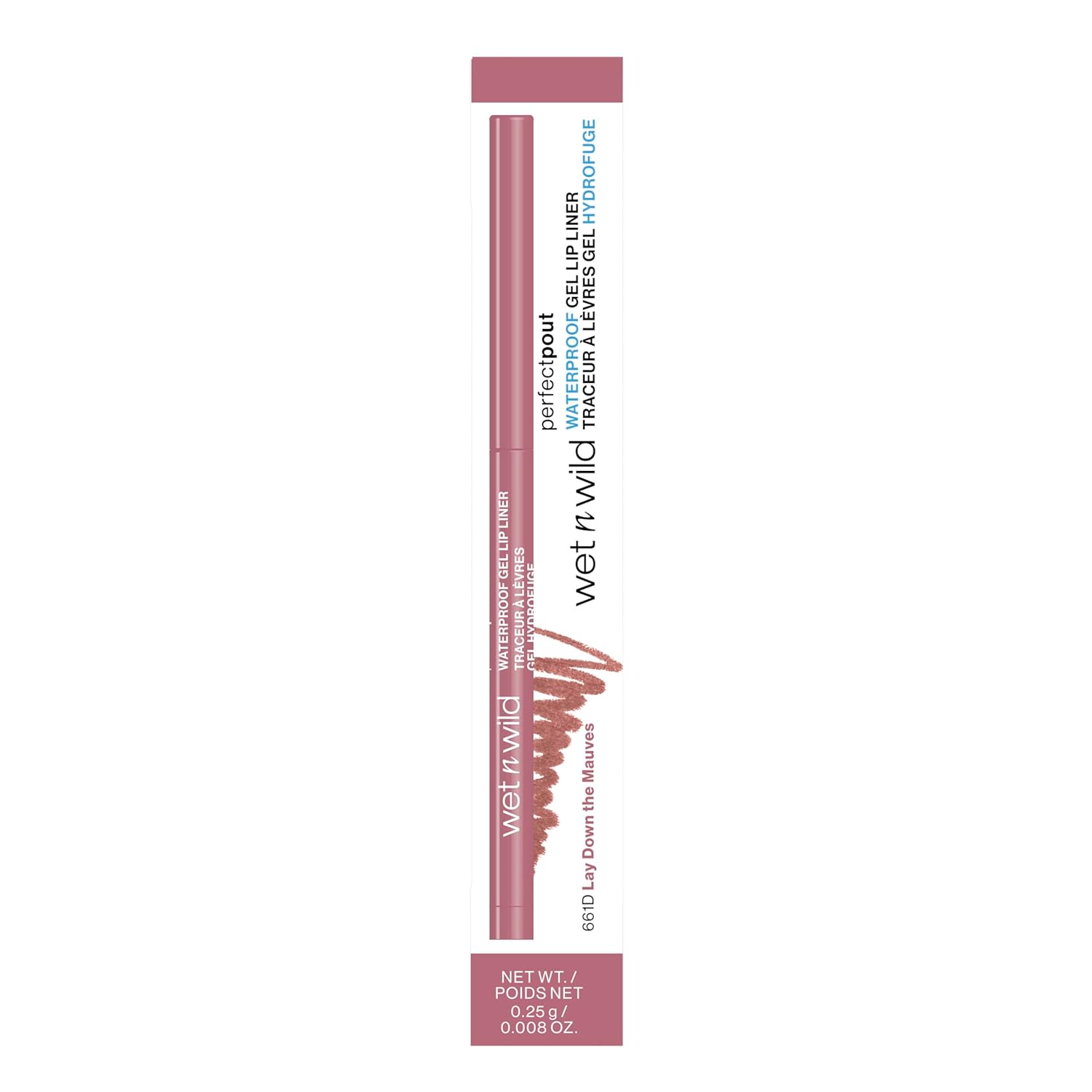 Wet n Wild Perfect Pout Matte Lip Liner Pencil - Rich, Long-Lasting Color | Vegan & Cruelty-Free - Purple Lay Down the Mauves