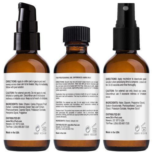 MedPeel Salicylic Acid 10% Peel Kit - Professional Grade Exfoliating Face Peel for Beginners | 1oz/30ml (Set of 3)