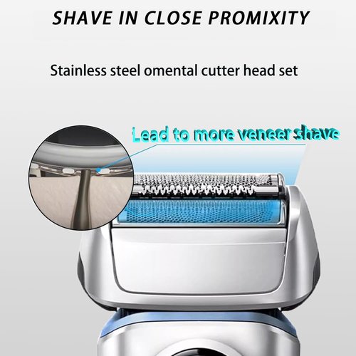 Ruixin S7 Wet and Dry Replacement Head Compatible with Braun Series 7 Replacement Foil Shaver 720cc, 730cc, 735s, 750cc, 760cc, 790cc, and 797cc (2PACK)