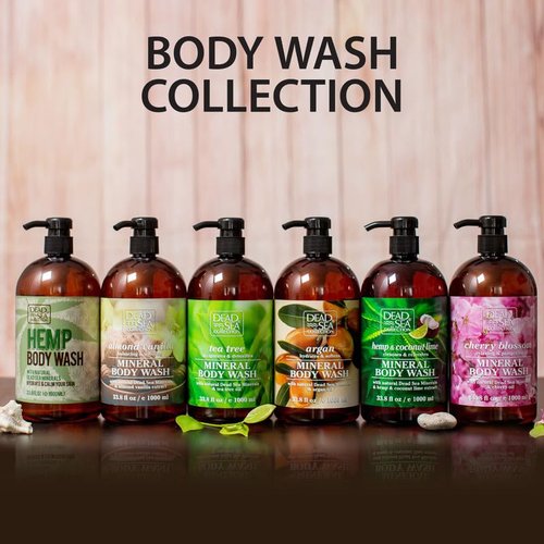 Dead Sea Collection Lavender Body Wash for Women and Men - with Pure Dead Sea Minerals and Lavender Oil - Gentle Cleanses and Moisturizes Skin - Pack of 2 (67.6 fl. oz)
