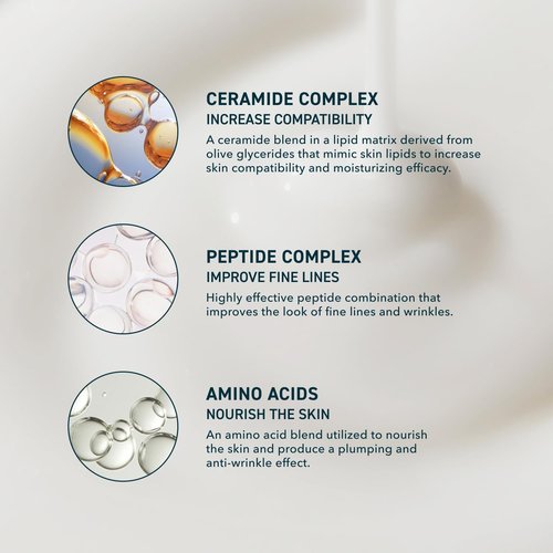 Prequel Skin Half and Half Fluid Moisturizer - Lightweight Ceramide Peptide Lotion for All Skin Types