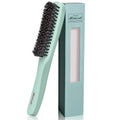 Skiennix Professional Edge Control Brush - Boar Bristle Hairbrush for Smoothing Frizz & Flyaways | Green