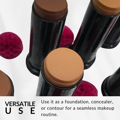 Flori Roberts Base Strokes Crème Foundation Stick - Full Coverage for Deeper Skin Tones | Long-Lasting Natural Finish