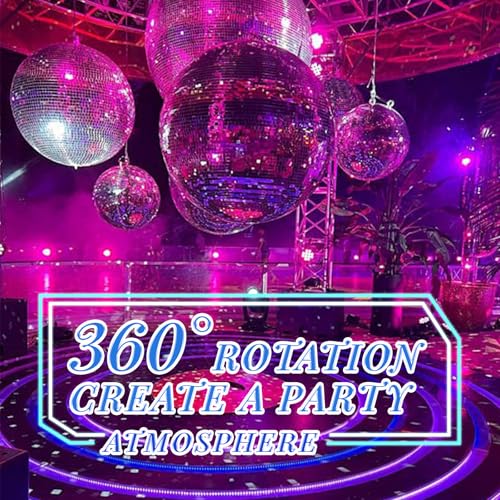 5 Inch Mirror Disco Ball Light - Rotating Party LED Lamp for Christmas & Events