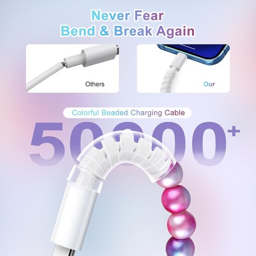 Aolcev USB C Charging Cable - 3.3FT Beaded Fast Charger for iPhone 15/16/17 Pro Max | Compatible with Galaxy S25