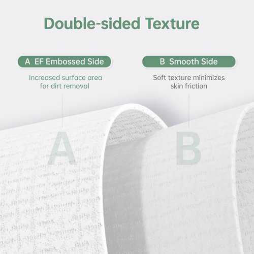 MATERN'ELLA Disposable Face Towels XL Ultra Soft Biodegradable Dry Wipes, Plant-Based Lint-Free Facial Towelettes for Makeup Removal & Sensitive Skin, Premium Texture for Effective Cleansing 50 Count