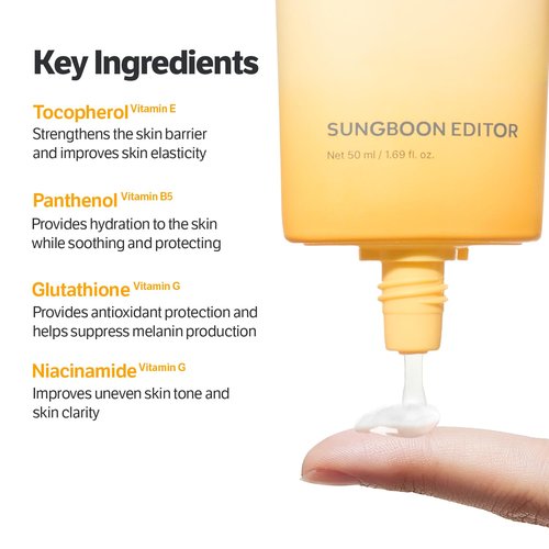 SUNGBOON EDITOR Daily Invisible Blurring Sunscreen with Broad Spectrum SPF 40 Invisible Sunscreen for Face, Makeup Primer spf, 50ml, 1.69 fl.oz, Oil Free, Weightless