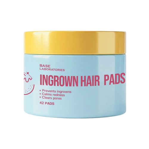 Base Laboratories Ingrown Hair Treatment Pads with AHA+BHA - Razor Bump Treatment - Daily AfterShave Pads to Help Prevent Ingrown Hairs For Men & Women - Bikini Area, Underarms, Neck, Beard – 42 Pads
