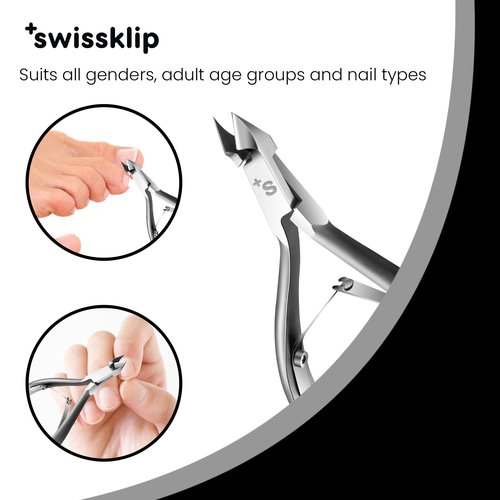 Swissker by Swissklip Cuticle Trimmer, Cuticle Remover, White Elephant gifts, Cuticle Nippers, Cutter, Nail Nipper used along with Cuticle Pusher Tool, Nail Cuticle Trimmer