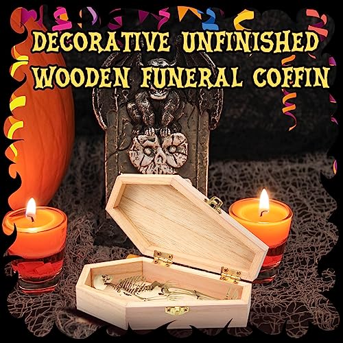 Halloween Coffin Box Set - 20 Wooden Coffin Storage & Decoration Boxes