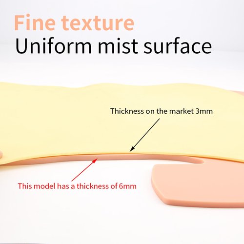 Full-body back tattoo practice skin with double-sided soft silicone thickening, 6mm thick, suitable for artwork display
