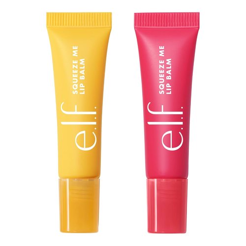 e.l.f. Squeeze Me More Lip Balm Duo - Moisturizing Sheer Tint with Hyaluronic Acid | Vegan Mango & Watermelon