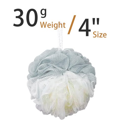 BEAGERUO 12 Pack Travel Size Loofah Individually Wrapped, 30 g Shower Puffs for Body, Mini Bath Sponge Bulk, Multicolor