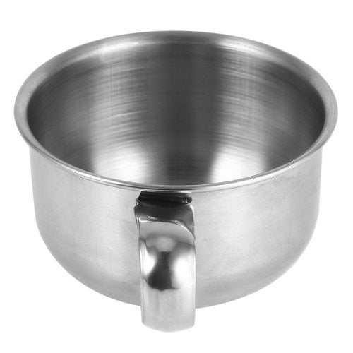 Shaving Bowl, Stainless Steel Metal Shaving Soap Mug Bowl Cup Shaver Cleansing Foam Tool Shaving Cup Lather Bowl for Man Shaving Barbers Shop Utensil, Silver