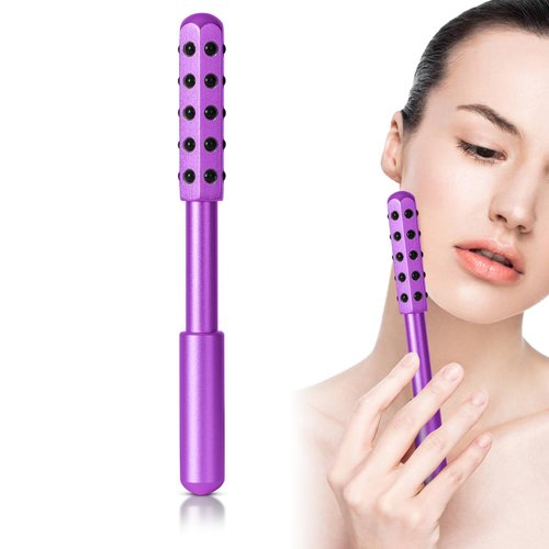 Up Lifting Massaging Beauty Roller Radiance Roller 30 Germanium Stone Face Roller for Uplift and Skin Care,Uplifting Face Massager for Valentines Day Gifts (Purple)