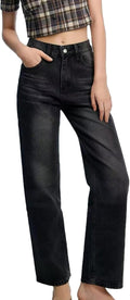 Skiennix Wide Leg Jeans - High Waisted Vintage Denim Pants for Women | Trendy Casual Fit