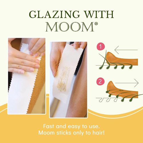 MOOM USDA Organic Sugar Wax Hair Removal for Women & Men – 12 oz Wax (2 Pack), Sugaring Hair Wax with Tea Tree Oil - Body, Leg & Facial wax - Soft Wax for Sensitive Skin (Strips & Sticks Not Included)