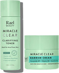 Rael Miracle Clear Bundle - Clarifying Toner (5.1 Oz) & Barrier Cream (1.8 Oz) for Clear Skin