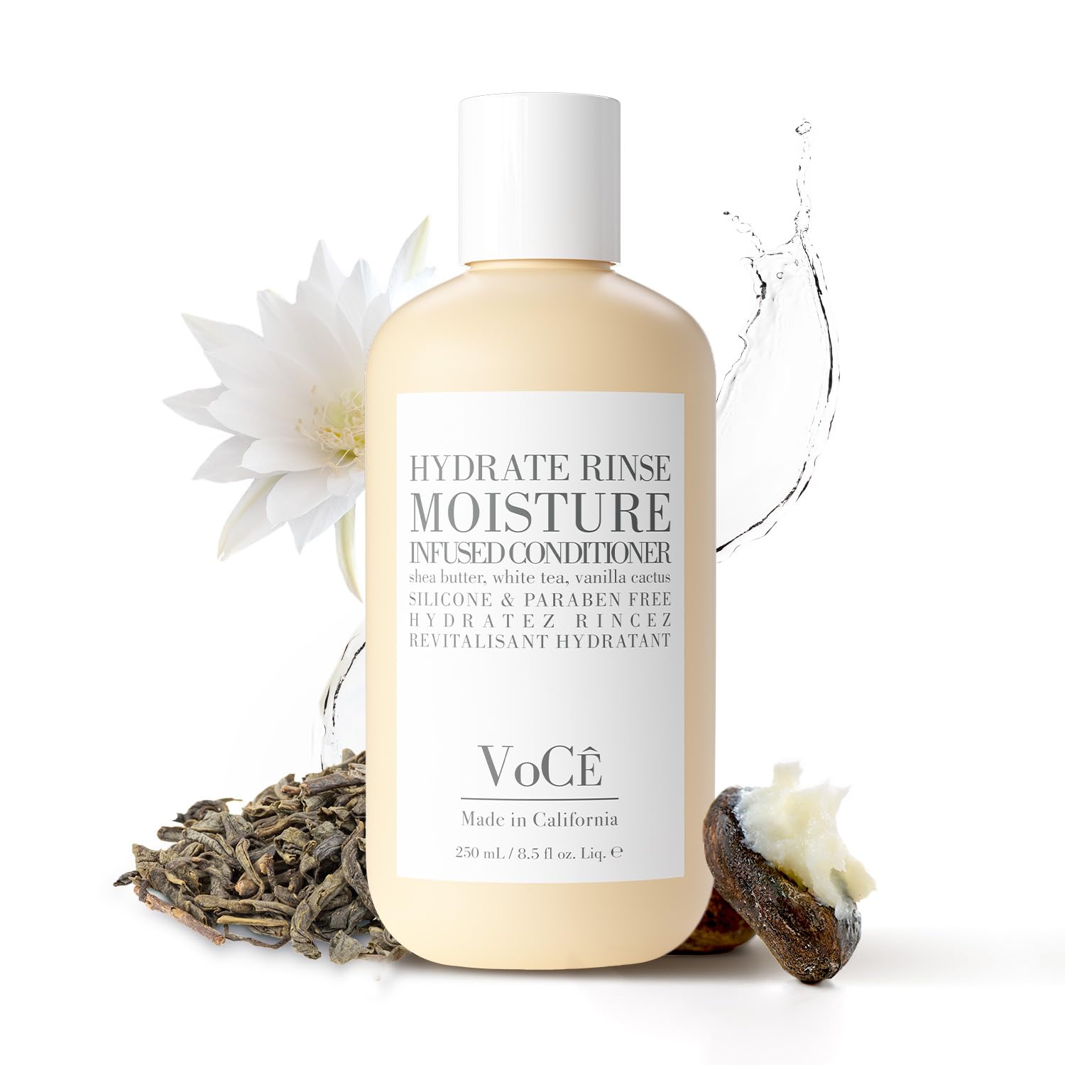 VoCÊ Haircare Natural Hydrating Conditioner - Deep Moisturizing & Anti-Frizz | Vegan Formula with Shea Butter, 8.5 oz