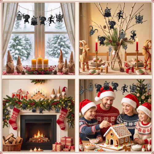 Krampus Iron Christmas Ornaments Set - Horror Hanging Decorations, 8 Variation