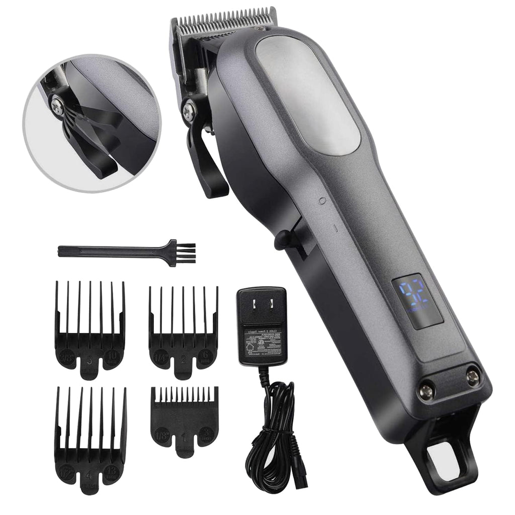 YAZIYIR Professional Cordless Hair Clipper for Men, LED, Rechargeable Cord/Cordless Haircutting & Trimming Kit for Heads, Beards & All Body Grooming