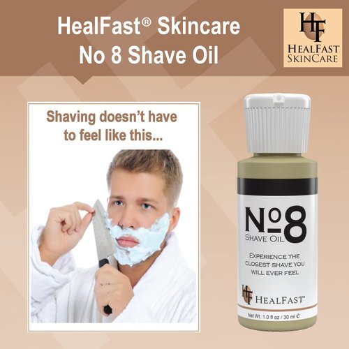 HealFast No. 8 Shave Oil - Premium 1 oz Shaving Oil for Men & Women | Prevents Razor Burn & Ingrown Hairs