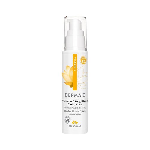 Derma E Vitamin C Moisturizer SPF 45 - Hydrating Skin Brightening Cream | 2 Fl Oz, Mineral Sunscreen